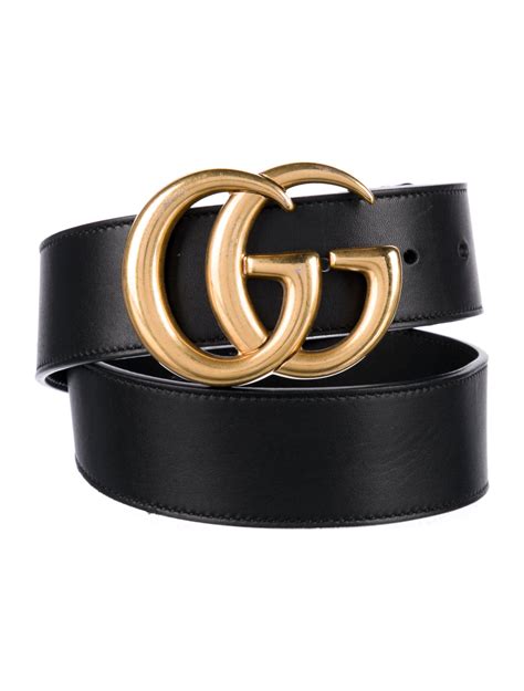 Gucci Feline Head Accent Leather Belt 